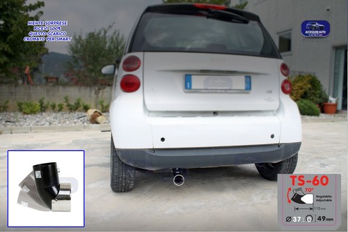Scarico smart 451 cromato - scarico,